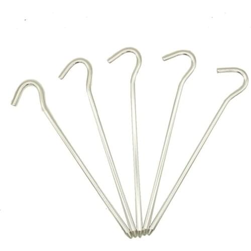 4PC Tent pegs Aluminum Question Mark Shape Outdoor Camping Accessories Campaigns Wind Tent Stakes Tensioners For Ropes Outdoor