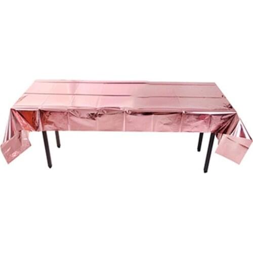 50% Hot Sale 1x2.7M Rectangular Waterproof Glitter PET Tablecloth Table Cover Party Decor