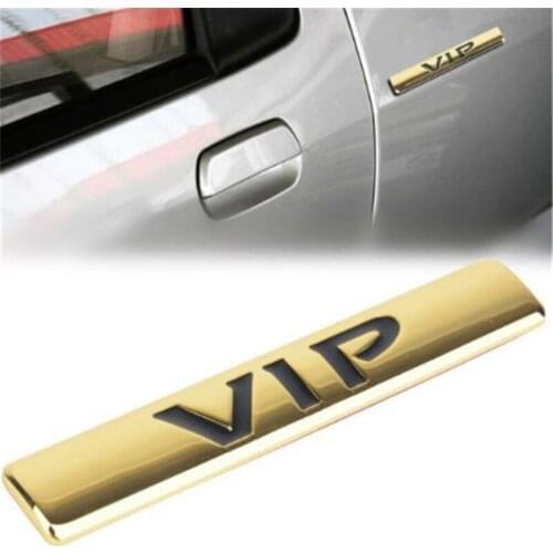 Car Motorcycle Metal VIP Emblem Badge Decal Sticker For Car Side Decoration