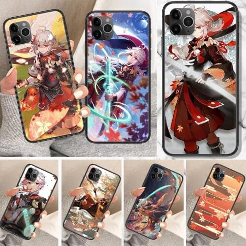 Genshin Impact Kaedehara Kazuha Phone Case For iphone 5 5S SE 2 6 6S 7 8 11 12 Mini Plus X XS XR Pro Max black tpu Etui luxury