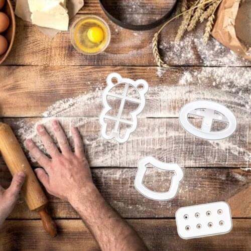 Cookie Cutter Cute Cartoon Animals Happy Body Language Behavior Mold Plastic Safe Gingerbread Chocolate Waffles Baking Tools