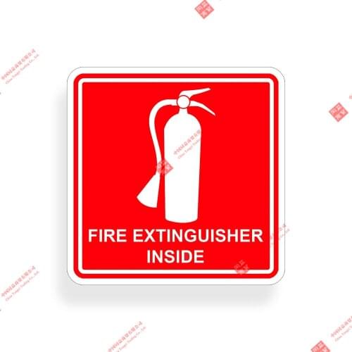 Interesting Car Stickers Fire Extinguisher on Board Car Styling PVC Vinyl Motorcycl Accessories
