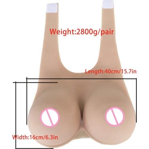 IVITA 2800g Realistic Silicone Breast Forms Fake Boobs False Breast Suitable For Crossdresser Transgender Drag Queen Shemale