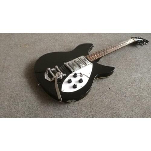 2019 new + factory + black Rickenback 325 3 pickups electric guitar Custom Ricken 330 guitar jazz tremolo bridge free shipping