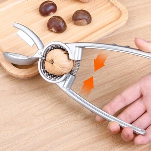 2-In-1 Multi-functional Quick Chestnut Clip Nut Cracker Opener Sheller Walnut Pliers Pliers Metal Kitchen Tools Chestnut Cutter