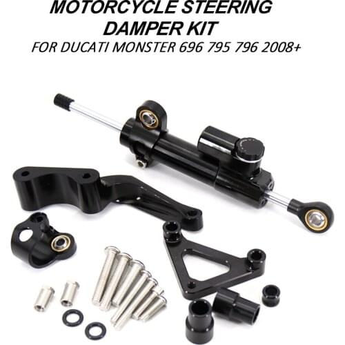 Motorcycle Modified For Ducati Monster 696 2008-up Steering Damper Stabilizer Mounting Bracket Support Kits