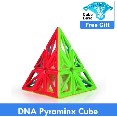 Newest QiYi DNA triangle 3x3 Colorful Stickerless Collection Magic Cube Speed Original MoFangGe Puzzle Educational Toys