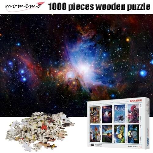 MOMEMO Starry Sky Puzzle 1000 Pieces Wooden Puzzle Entertainment Puzzle Game Adult Jigsaw Puzzle 1000 Pieces Toys for Children
