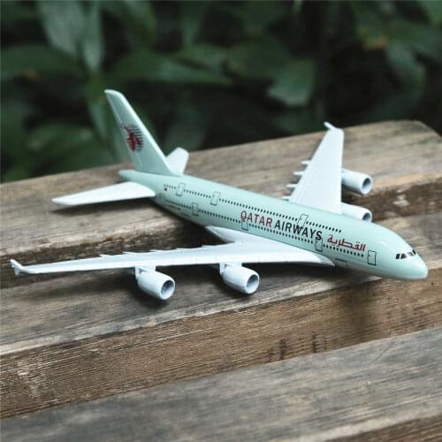 Qatar Airways A380 Airplane Diecast Aircraft Model 6" Metal Airplane Diecast Miniature Collection Toys