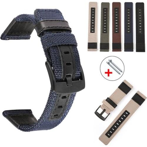 Nylon Strap For Samsung Galaxy Watch 3 45mm 41mm/Active 2 46mm/42mm Gear S3 Frontier 20mm 22mm Bracelet Huawei GT/2/2e Band
