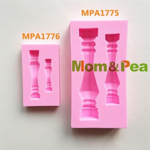 Mom&Pea MPA1775-6 Pillar Shaped Silicone Mold Cake Decoration Fondant Cake 3D Mold Food Grade Soap Mold