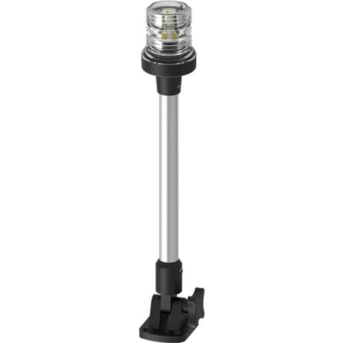 25inch 12V LED Navigation Yacht Light Visibility 2NM Stainless steel White Adjustable Fold Down Marine Lamp