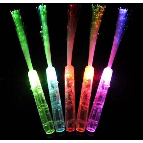 35CM Fiber Optic Concert Light Stick Flashing Colorful Blinking Led Sticks Glowing Toys for Festival Xmas Halloween