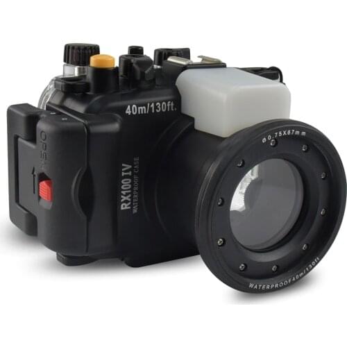 Seafrogs 130ft/40m Waterproof Underwater Housing Camera Diving Case For Sony RX100-IV DSC-RX100 IV M4 Mark 4 Camera Bag Cover