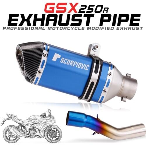 Slip On Motorcycle Exhaust System Middle Pipe Connect Mid Tube escape For GSX250R GSX 250R GSX250 Gsx 250 DL250