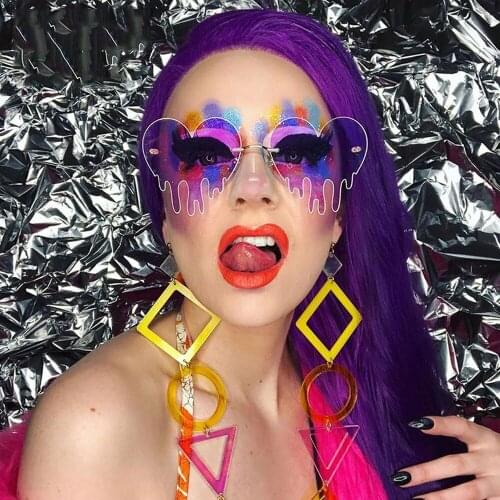 New Arrived Irregular Sunglasses for Women 2020 Unique Rimless Heart Tears Shape Sunglasses Female Prom Party Gafas Shades UV400