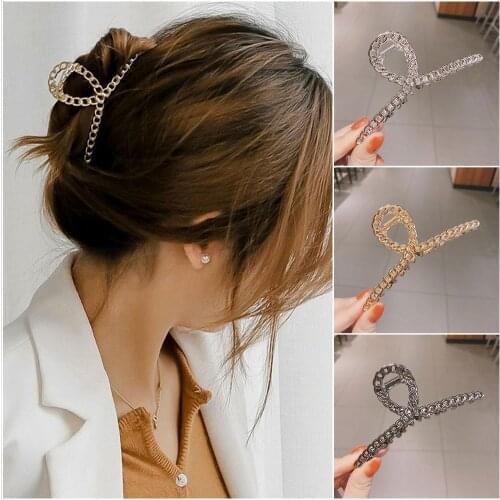 1PC Metal Barrettes Hair Clips Hair Claw For Women Hair Hollow Claws Hair UP Tool Girls Make Crab Washing Hairpins Accessor D3C1