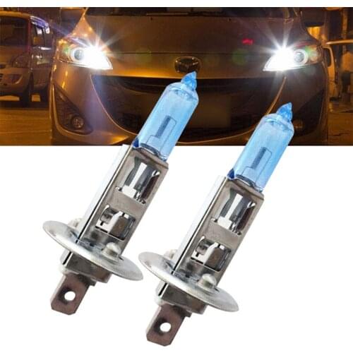 2pcs/set 12V H1 55W Xenon Halogen Headlight Super Bright White Light Lamp Bulb