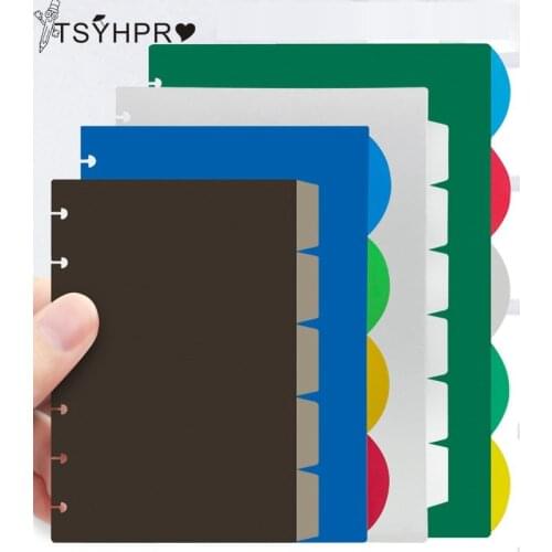 A4/A5/B6 Mushroom Holes Colorful Index Planner Dividers Journal Dividers for Discbound Notebooks Accessories