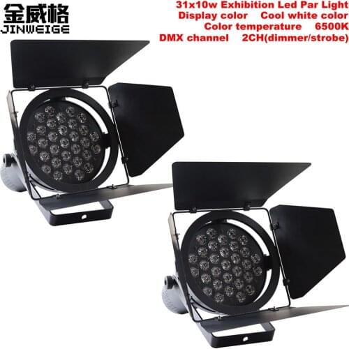 Free Shipping 2pcs/lot Led Par Light 31x10w 6500K Cool White Exhibition Led White Exhibition Motor Auto Car Show Light