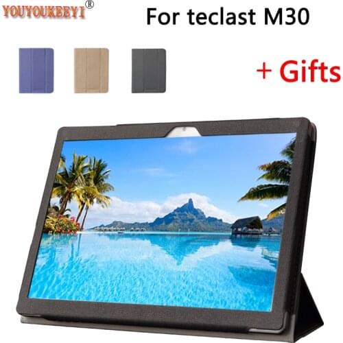 Case for Teclast M30 4G Phablet Tablets 10.1inch Tri-Folding stand cover case for teclast M30 +gifts