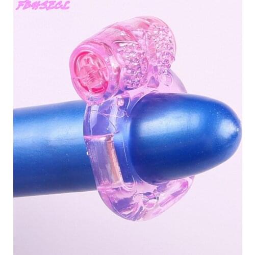 FBHSECL Silicone Vibrating Cock Ring Delay Ejaculation Penis Ring Vibrator Clit Stimulator Sex Toys for Men Couple