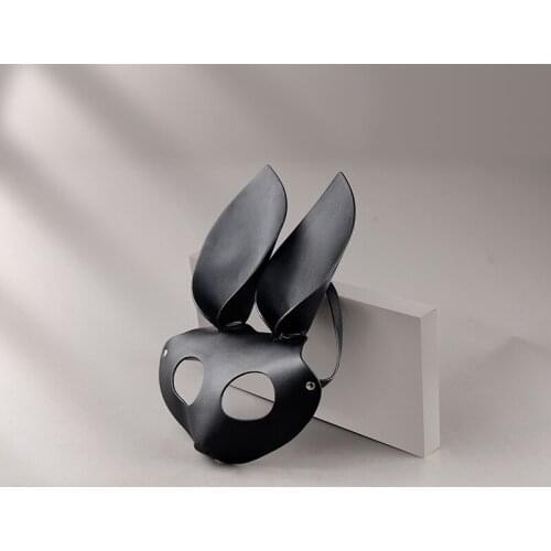 Fetish BDSM Mask Sex Toys For Women Bondage Restraints Leather Cosplay Rabbit Mask Femdom Slave Erotic Couple Flirting Toys