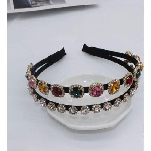 Korean version of the trend headband two layers full of geek temperament casual street shot headband girl show bride hair 1018