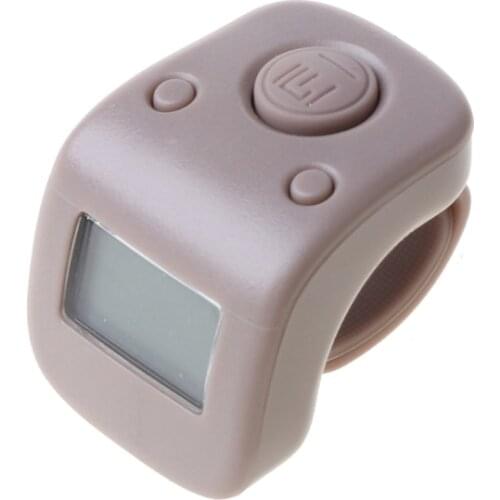 GXMA Mini Rechargeable Digital LCD Electronic Finger Ring Hand Tally Counter Six/6 Digit beads/Prayer Counter Clicker