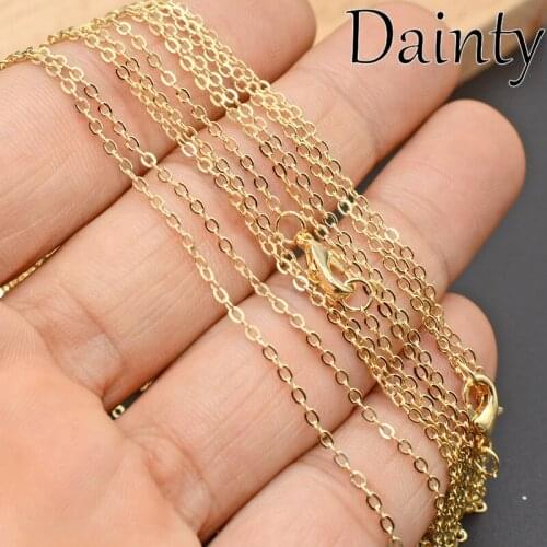 100 Pcs - Thin Chain Necklace, KC Gold Chain Necklace, Dainty Necklace Chain, Dainty Chain Neceklace, Delicate Neceklace