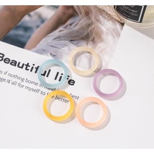 KPOP Ring Bangtan Boys V The Same Fashion Jewelry Fans Peripheral Gift Men and Women Couples Solid Color