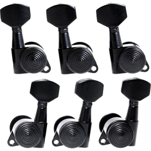 6 Pcs Guitar Tuning Pegs Tuners Machine Heads with Lock Black Locking Tuning Keys for Electric Acoustic Guitar