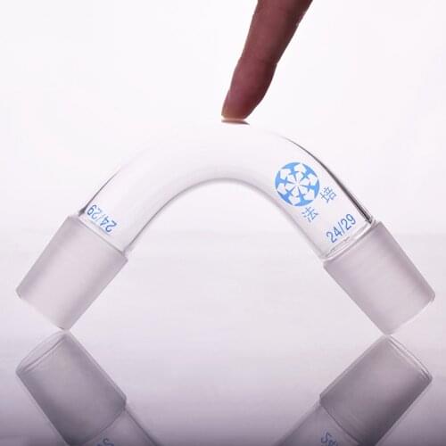 75 degree elbow,Joint 24/29,Distillation elbow,Distilling head 75 degree,bent standard ground mouth