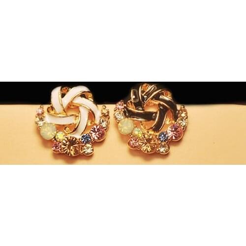 Korean Style Cute Crystal Flower Stud Earring for Women Girls New Fashion Sweet Earring Summer Jewelry Gifts Trendy 2021