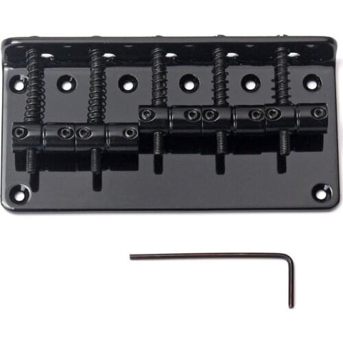 A set of Black iron 5 bass strings Electric guitar Bridge Guitar Parts Musical instruments accessories