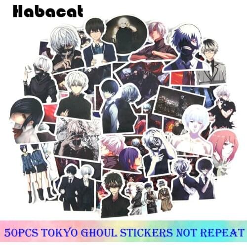 50Pcs/Pack Tokyo Ghoul Graffiti Stickers Japanese Anime Pegatinas For Motorcycle Skateboard Notebook Luggage Laptop Bicycle