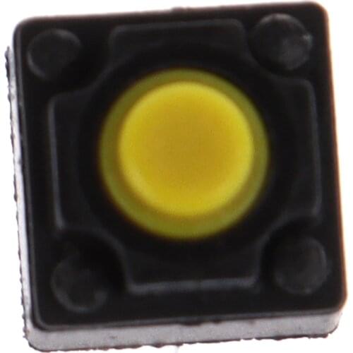 New 10pcs/lot Mute Button 6*6*7.3mm Silent Switch Wireless Mouse Wired Mouse Button Micro Switch Yellow Push Button Switch