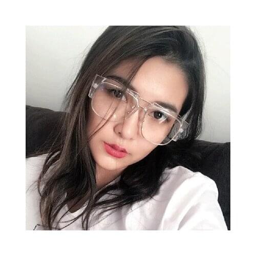 Frames for mens glasses transparent women eyeglasses Square sunglasses clear plastic fake glasses nerd no degree myopia glasses