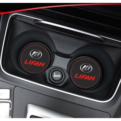1pcs Car Cup Holder Mat Leather Water Coaster Decoration For lifan solano x60 x50 Car Styling Accessories