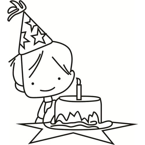 Birthday boy Transparent Clear Silicone Stamps for DIY Scrapbooking/Card Making/Kids Fun Decoration Supplies