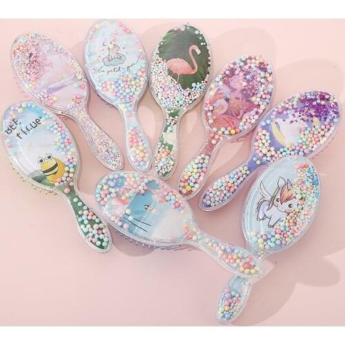 Animal Print Hair Brush Women Unicorn Flamingo Print Comb High Quality Massage Anti-static Styling Tool Hairdressing Products