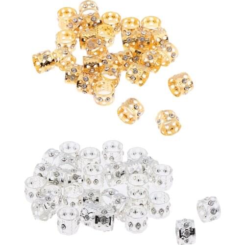 30x Fashion Beads Solid Hair Cuffs Hair Jewelry Hair Braid Ring