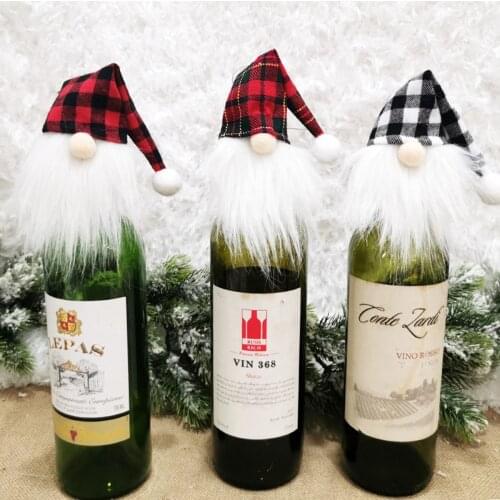 Christmas Wine Bottle Cover Nordic Forester Old Man Wine Champagne Bottle Cover Restaurant Hotel Scene Decoration