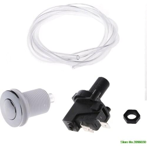 Bath Tub Spa Waste Garbage Disposal Self-Lock Air Switch Push Button Air Hose