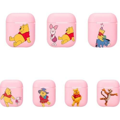 Winnie the PoohSoft Silicone Cases For Airpods 1/2 Protective Bluetooth Wireless Earphone Cover For Air Pods Charging Box Bags