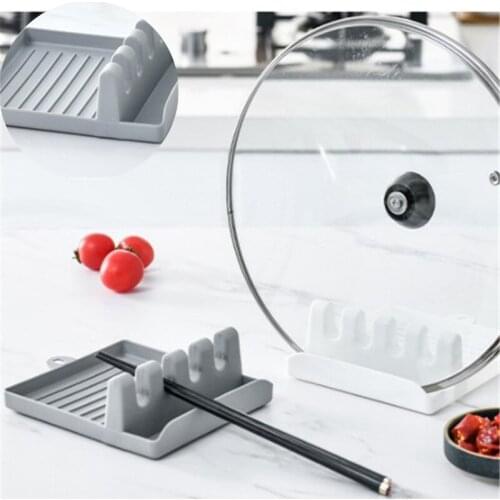 Resistant Spoon Rest Silicone Cooking Holder Tools Kitchen Utensil Spatula Heat