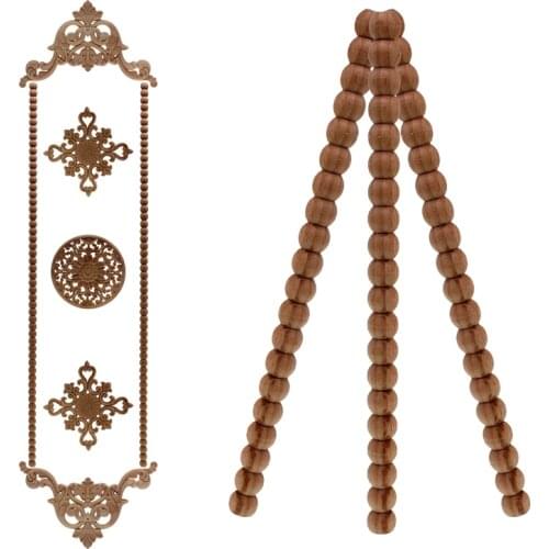 VZLX Rubber Wood Carved Onlay Applique Unpainted Furniture For Vintage Home Decor Door Cabinet Decoration Color Figurine