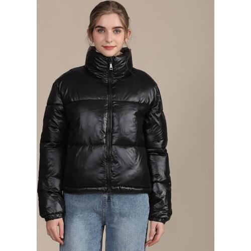 Winter Jacket Women Stand Collar Parkas Short Loose Cotton Down Padded Coats Ladies Fashion Thick Outwear Plus EU/US Size AU-196