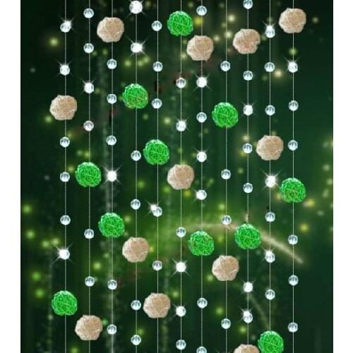 10meters/lot(The min order is 10 meters), AAA+ home decoration glass Crystal wheel bead Curtain Divider glass Beaded Strands
