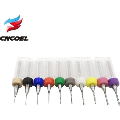 10Pcs/Set 0.1mm-1.2mm Micro Drill Bits Hard Alloy PCB Print Circuit Board Carbide Bit Tool for SMT CNC